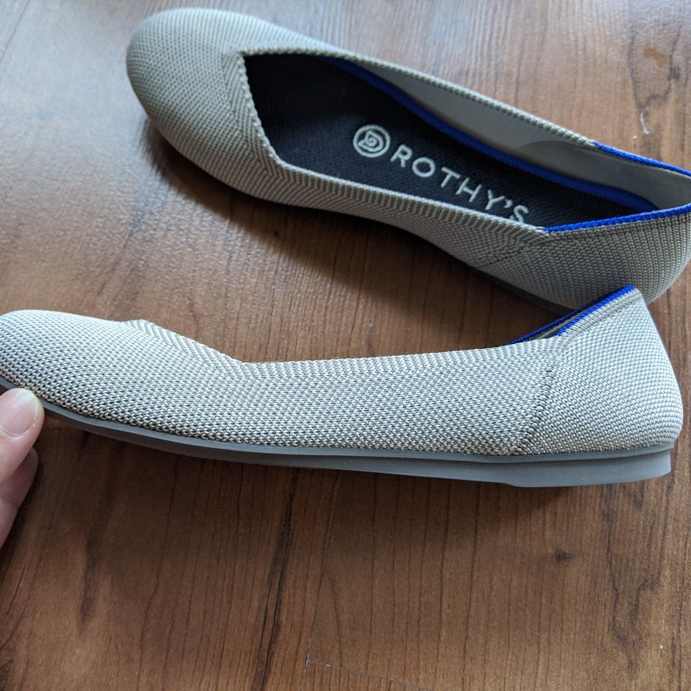 ROTHY’S Retired Flax Birdseye Gray, Flat Slip On